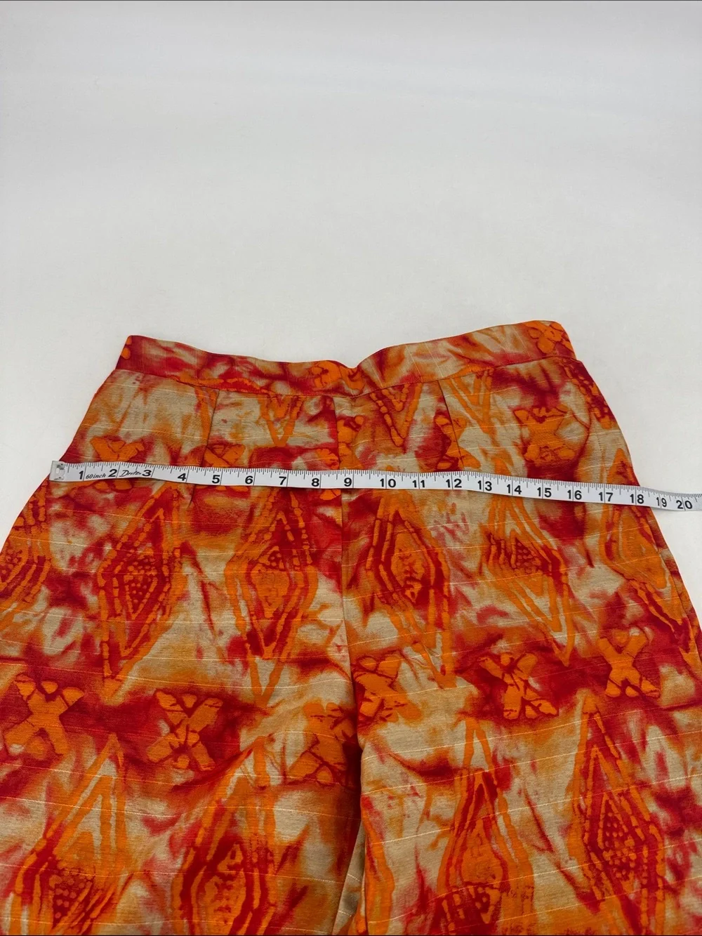 Vintage 70s Abstract Print Disco Groovy Boho High Rise Wide Leg Flare Pants - Picture 11 of 16